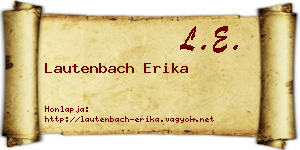 Lautenbach Erika névjegykártya
